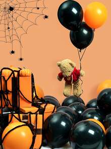 154 piezas/paquete mate naranja Set globo , varios tallas globos para de fiesta de cumpleaños , boda fiesta ambiente Decoración - Naranja - Ver 4