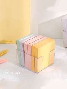 1 Miếng Đơn giản Trong suốt Bàn Bản ghi nhớ Hộp trữ , Phong cách ins Acrylic Nhựa Văn phòng phẩm Thùng đựng hàng , Không thấm nước Hộp đựng để bàn Đối với Sinh viên - Trong sáng - Xem 3