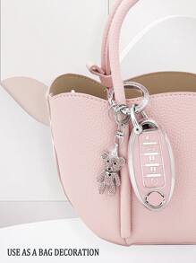 con diseño de oso Funda de llave de coche & Llavero compatible con Nissan