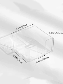 1 Miếng Đơn giản Trong suốt Bàn Bản ghi nhớ Hộp trữ , Phong cách ins Acrylic Nhựa Văn phòng phẩm Thùng đựng hàng , Không thấm nước Hộp đựng để bàn Đối với Sinh viên - Trong sáng - Xem 4
