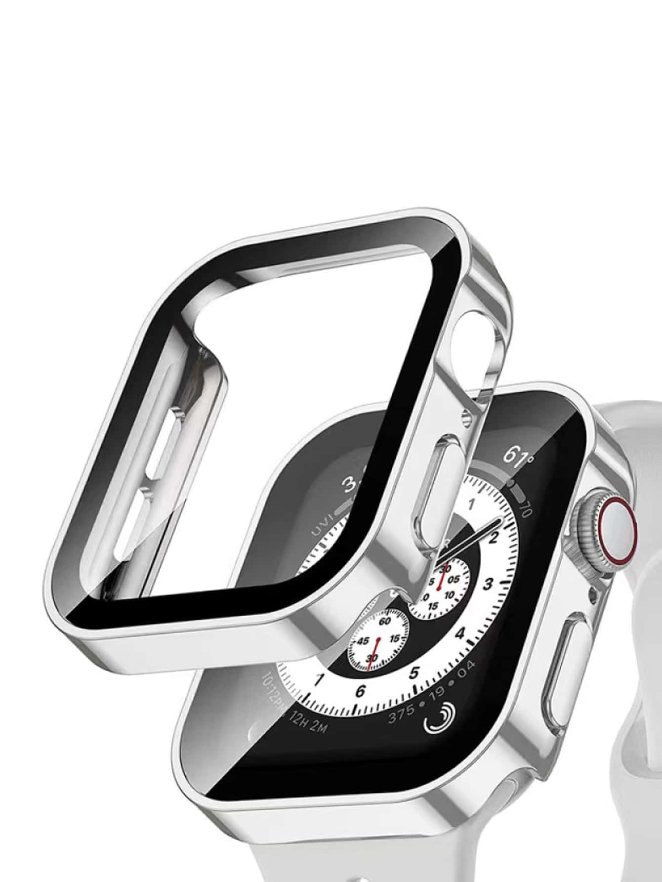 Compatible With Apple Watch Case Ultra 49mm Waterproof Cover Film Integrated Modified Case - Silver - View 1