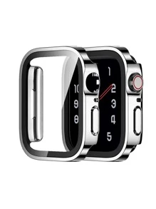 Compatible With Apple Watch Case Ultra 49mm Waterproof Cover Film Integrated Modified Case - Silver - View 4