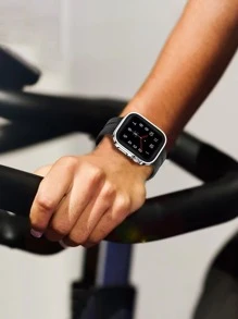 Compatible With Apple Watch Case Ultra 49mm Waterproof Cover Film Integrated Modified Case - Silver - View 2