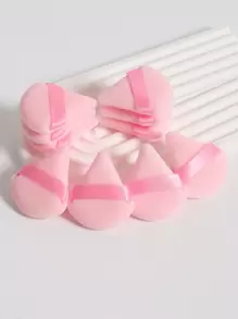 10个/套三角形天鹅绒粉扑，专为修饰眼部和眼角而设计，可用作粉底液混合容器，适用于化妆、家居装饰、梳妆台、旅行、卧室等场合。产品标签：粉扑、美妆蛋、粉扑、化妆海绵、便宜、圣诞礼物、化妆品、化妆工具、廉价好物、礼品、女士礼品、圣诞礼物、赠品、旅行必备。 - 淺粉色 - 查看 5