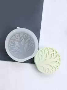 1 件生命之树蜡烛硅胶模具适用于蜡烛树脂柱香薰石膏蜡烛香皂花标本储存环氧树脂模具