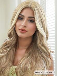 Lace Front Long Curly Synthetic Wig - Multicolor - View 2