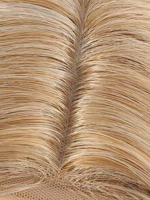 Lace Front Long Curly Synthetic Wig - Multicolor - View 7