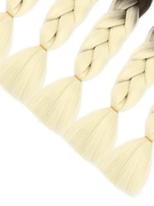 Ombre Tóc Vàng Bện Tóc 24 Inch Bím Tóc 3 Trước Kéo Dài Nhiệt Độ Cao Móc Bện Tóc - Nhiều màu - Xem 3