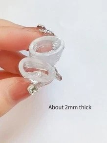 1pc Transparent Toe Protection Cover, Breathable Silicone Toe Caps To Prevent Friction And Sweat, Separating Toes For Foot Protection From Shoes - Clear - View 6