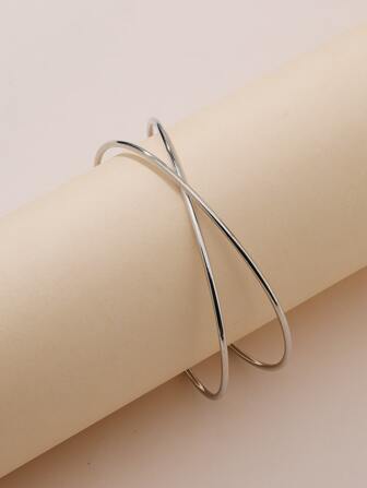 1入組極簡風格身體鏈,時尚和受歡迎雙層金色鏈條,可調節臂鏈適合女士,偉大適用於海灘節日禮物