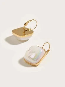 1雙時尚和受歡迎人造珍珠裝飾耳環女士適用於生日禮物和適合派對假期 - 星星 - 查看 2