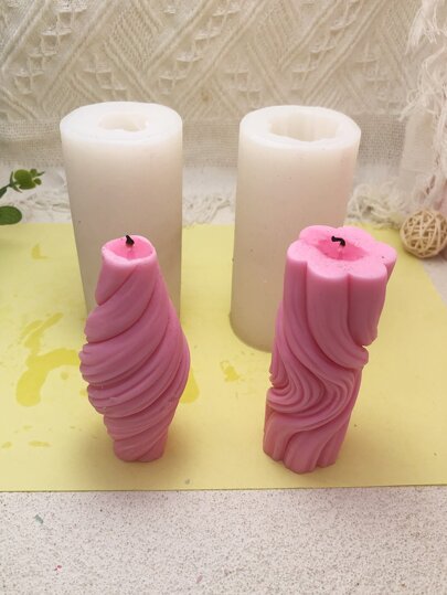 Twisted Roman Column Mold For Handmade Candles, Soaps, DIY Resin Casting, Silicone Mold Decor
