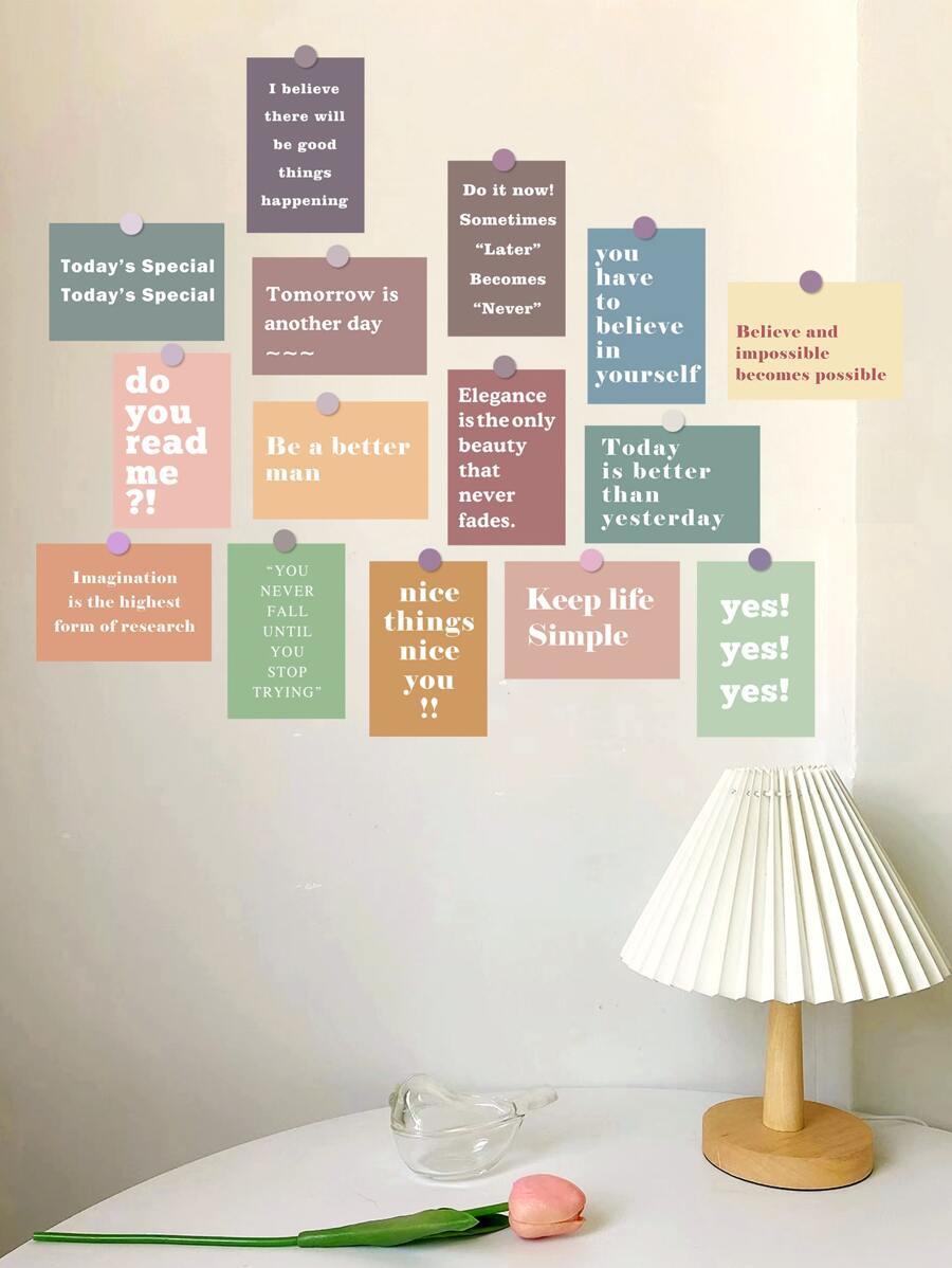 15張勵志明信片積極肯定裝飾卡 - 彩色 - 查看 1