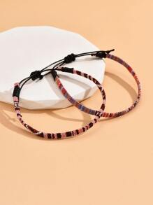 Bohemian Weave Rope Anklet For Women, Summer Beach Foot Jewelry - Multicolor - View 3