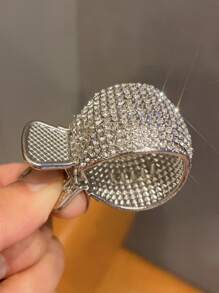 1入組全水鑽高馬尾辮髮髻機 - 銀色 - 查看 2