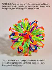 1pc Pet Chasing Telescopic Magic Colorful Ball, Novelty Expandable Breathing Ball Toy Sphere For Pets, Pets Calming Fidgets Toys - Multicolor - View 4