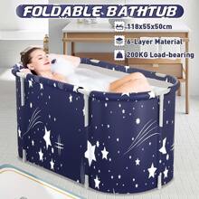 Bañera plegable para adultos Bañera de remojo de Body completo Barril de sudor Baño de vapor Cubo de baño portátil con aislamiento y grosor mejorado (autoinstaación/instalación gratuita) Decoración de baño de verano