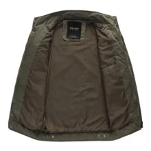 Military Style Zipper Jacket For Men - Army Green - View 7