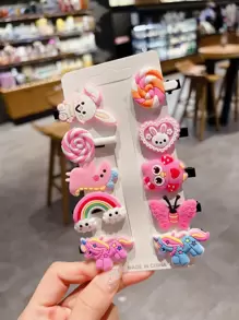 10入組可愛小的鴨子髮夾