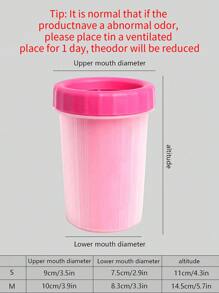 1 cốc làm sạch chân thú cưng hai tông màu cho chó khi tắm - Hồng - Xem 5