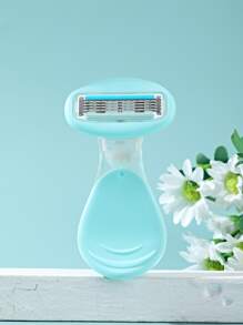 ALSHABAB Maquinilla de afeitar portátil para mujer azul con 4 cuchillas, mini maquinilla de afeitar manual para afeitado de todo el Body, para viajes - Verde - Ver 2