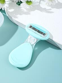 ALSHABAB Maquinilla de afeitar portátil para mujer azul con 4 cuchillas, mini maquinilla de afeitar manual para afeitado de todo el Body, para viajes - Verde - Ver 4