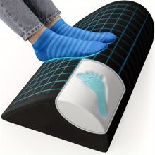 Foot Rest For Under Desk At Work , Ergonomic Office Desk Foot Rest -Under Desk Footrest With Washable Cover -Desk Foot Stool Work From Home Accessories- Foam Foot Stool Rocker, Office Footrests - Black - View 1