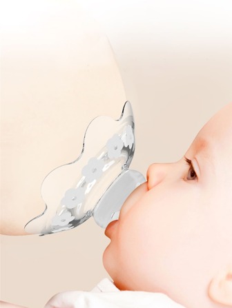 KUNT 1pc Silicone Nursing Protector Shield, Breastfeeding Nipple Cover, Anti-Bite & Inverted Nipple Corrector