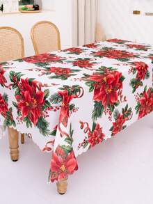 1 đồ trang trí Giáng sinh, khăn trải bàn in chủ đề Giáng sinh sáng tạo - Nhiều màu - Xem 2