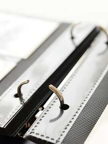 QYeah 1pc 5-inch Linen Scrapbook Album With Ring Binder And Refillable Clear Page Protector - Green - View 4