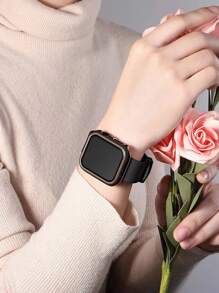 Apple Watch Case Cover, Full Coverage & Seamless Protective Case Compatible With Apple Watch - Black - View 3