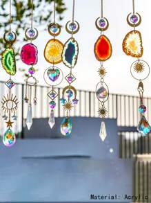 1pc Natural Crystal Decor Random Hanging Decoration - Multicolor - View 1