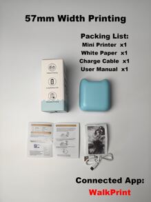 A31 Blue Label Maker Portable Printer 2d Mini HD Photo Printers Impresoras Thermal Paper Labeller - Blue - View 1