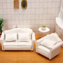 1:12 Trang trí Nhà Đồ nội thất thu nhỏ Ghế sofa màu trắng có gối Mô hình ghế sofa Đồ nội thất Cảnh Trang trí Trang trí Nhà Trang trí Phụ kiện Nhà Quà tặng tốt nhất - trắng - Xem 8