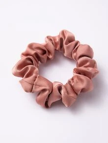 4pcs Elegant French Satin Fabric Hair Ties, All-Match Basic Imitated Silk - Multicolor - View 5