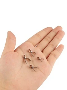 20pcs Stainless Steel Pinch Clip Bail Clasps Pendant Connector Findings Pendants Clasp Hook For Making DIY Jewelry Accessories