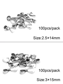 20pcs Stainless Steel Pinch Clip Bail Clasps Pendant Connector Findings Pendants Clasp Hook For Making DIY Jewelry Accessories