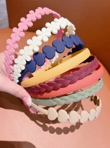 8pcs Simple Teethed Plastic Hair Hoop (slight Color Difference Due To Lighting And Material Batch Is A Normal Phenomenon) - Multicolor - View 2