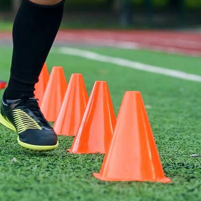 Children's Soccer Training Markers, School Road Cones, Obstacle Marking Buckets And Multi-Use Cones Training Equipment For Footwork, Agility And Speed Training, Orange