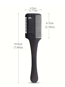 Hair Thinning Comb Hair Razors Cutting Comb Hair Cutting Tools For Home Barber - Black - View 5