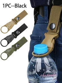 1 Kẹp chai di động: Hoàn hảo cho cắm trại ngoài trời, đi bộ đường dài và leo núi (màu đen) - màu đen - Xem 1