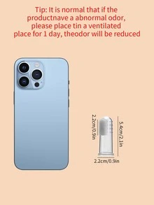 1pc Pet Cleaning Brush Storage Box + Silicone Toothbrush - Pink - View 10