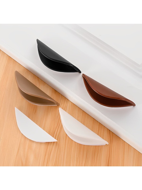 2pcs/set Selfadhesive Plastic Handles For Drawers, No Drilling