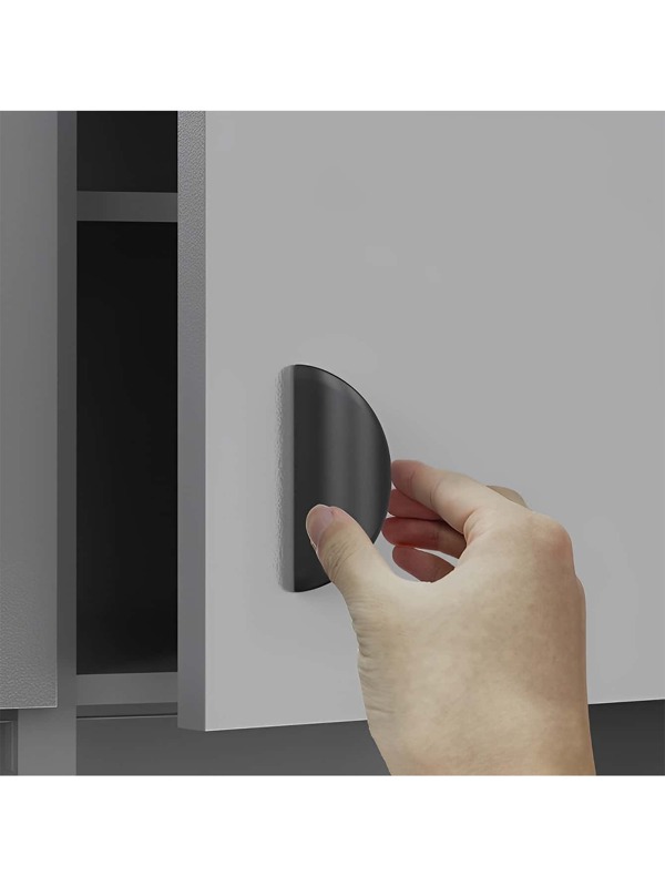 2pcs/set Selfadhesive Plastic Handles For Drawers, No Drilling