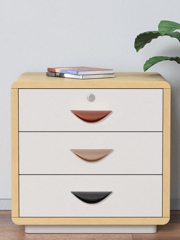 2pcs/set Selfadhesive Plastic Handles For Drawers, No Drilling