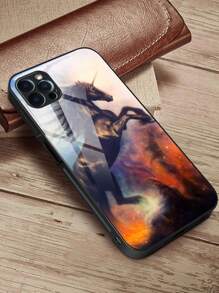 1 Peça Capa De Telefone Colorida, Amortecedor De Tpu Macio, À Prova De Choque, Capa Rígida Ultrafina, Design Personalizado Com Lente De Câmera De Cobertura Total, Compatível Com Iphone/Samsung/Xiaomi/Redmi/Oppo/Oneplus, Preto Estrelado - Multicolorido - Ver 5