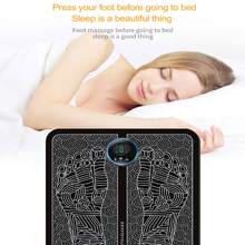 Ems脈衝式電動足底按摩器,指壓足部按摩墊,智能按摩墊以刺激肌肉,可折疊且便攜帶遠程控制,減壓,顯示屏 - 黑色 - 查看 8