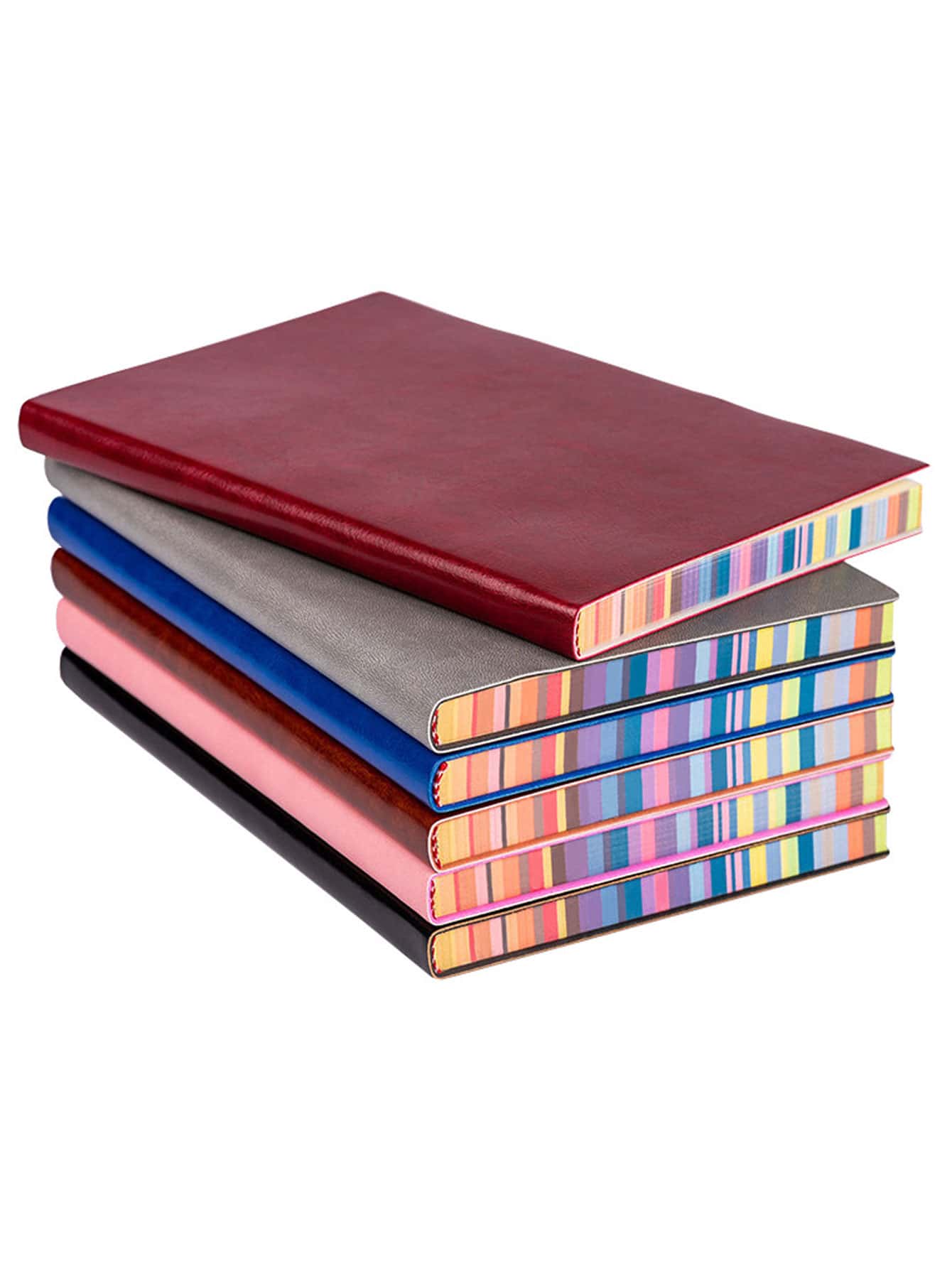 1 pieza al azar suave Funda A5 de arcoíris ribete dulce Cuaderno - Multicolor - Ver 1