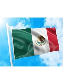 3x5 英尺墨西哥國旗，聚酯材料，帶索環墨西哥國旗 - 彩色 - 查看 2