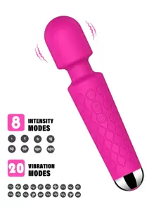 LIKETHAT Vibrador sexual sexy con vibrador clitoriano con 8 modos de vibración y 20 modos de frecuencia de vibración, potente vibrador varita de masaje personal, estimulador clitoriano, juguetes sexuales para adultos femeninos, juguetes sexuales juguetes de sexuales